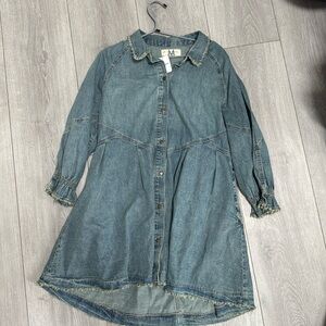 Denim long sleeve dress